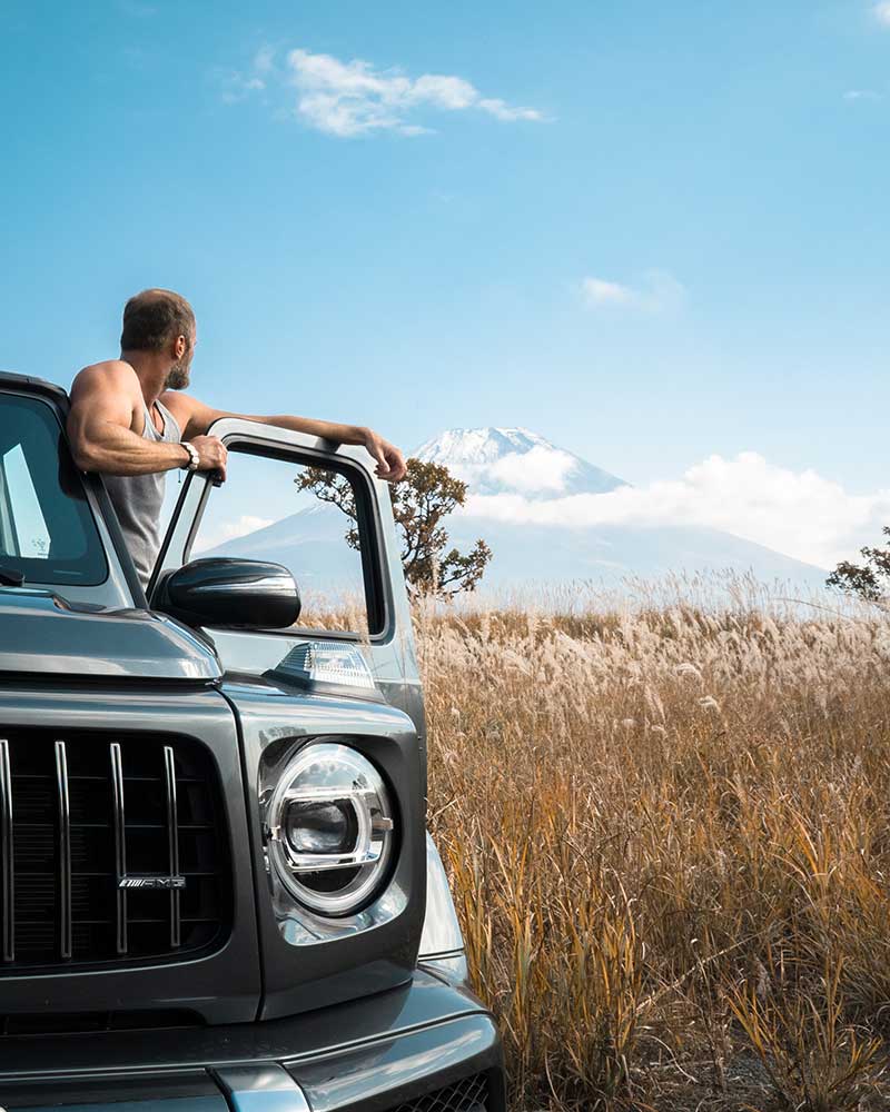 Mercedes G-Klass vor dem Mount Fuji 03